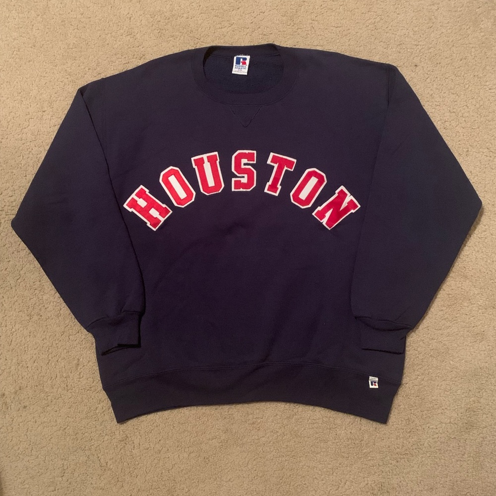 Vintage 90s Houston Russell Sweatshirt Made in USA